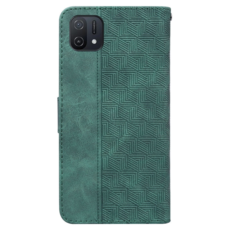 For OPPO A16K Geometric Embossed Leather Phone Case