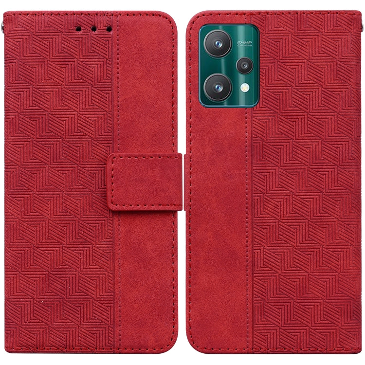 For OPPO Realme 9 Pro Geometric Embossed Leather Phone Case
