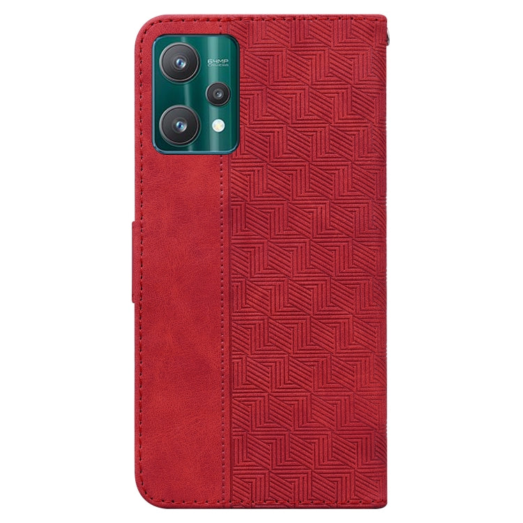 For OPPO Realme 9 Pro Geometric Embossed Leather Phone Case