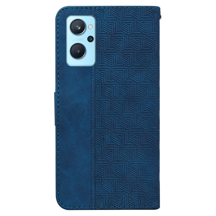 For OPPO Realme 9i / A76 4G / A36 Geometric Embossed Leather Phone Case