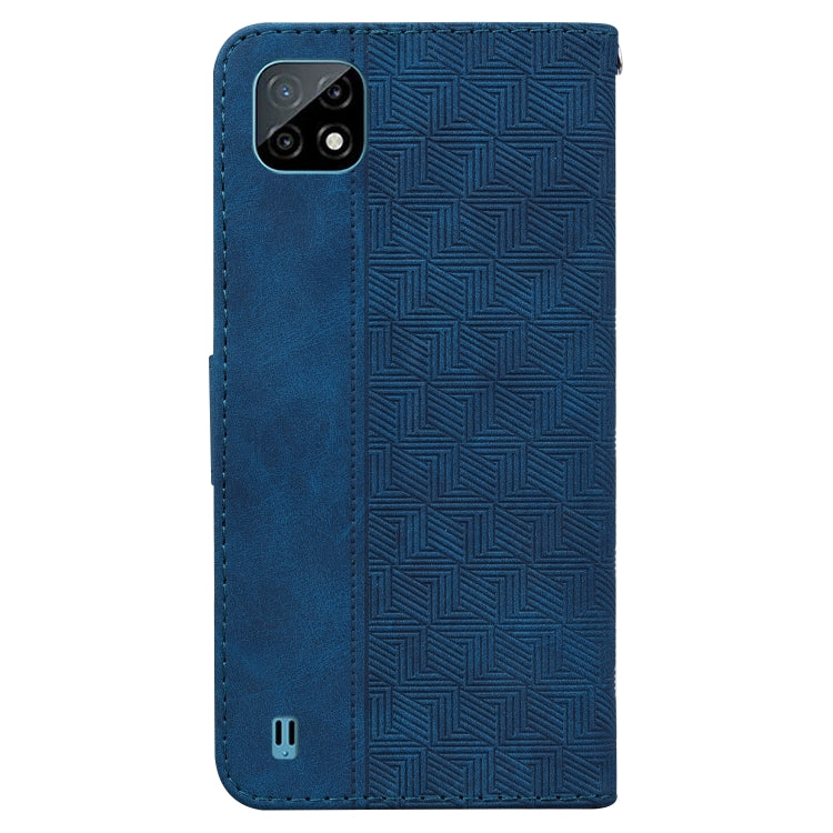 For OPPO Realme C20 / C11 2021 Geometric Embossed Leather Phone Case