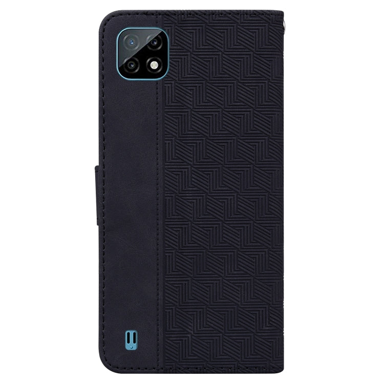 For OPPO Realme C20 / C11 2021 Geometric Embossed Leather Phone Case
