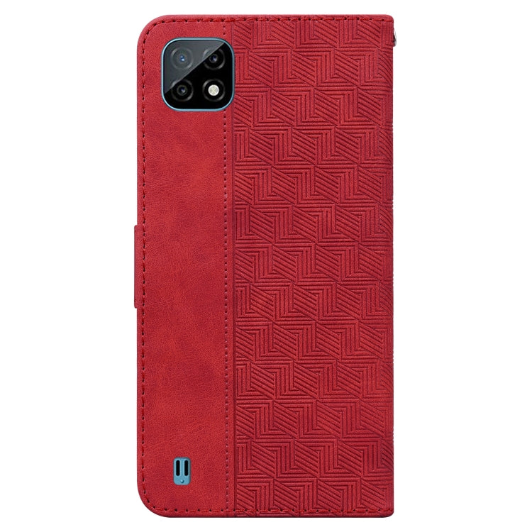 For OPPO Realme C20 / C11 2021 Geometric Embossed Leather Phone Case