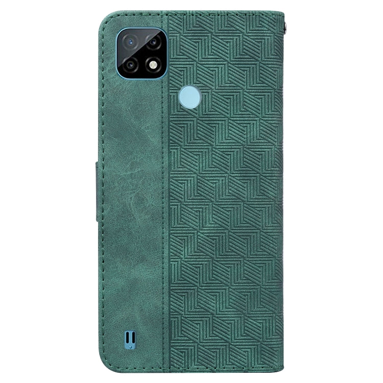 For OPPO Realme C21 Geometric Embossed Leather Phone Case