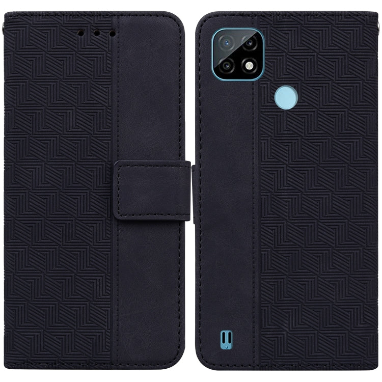 For OPPO Realme C21 Geometric Embossed Leather Phone Case