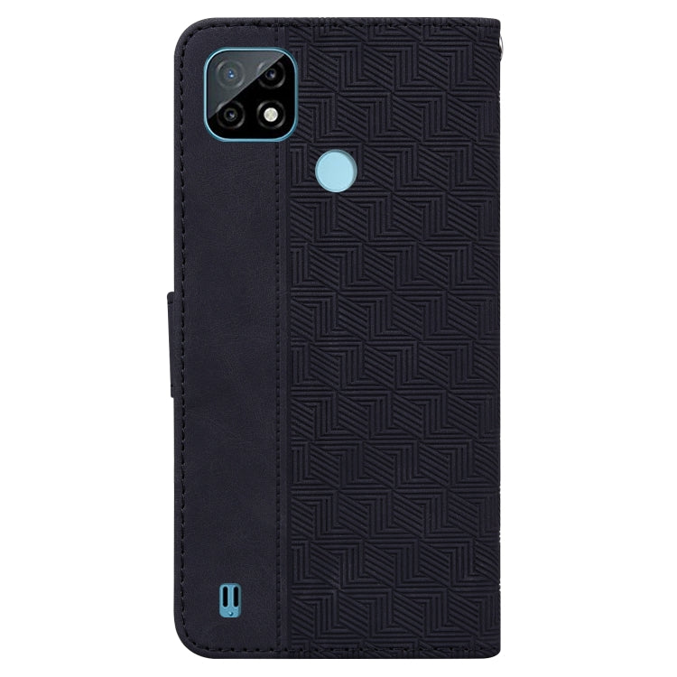 For OPPO Realme C21 Geometric Embossed Leather Phone Case