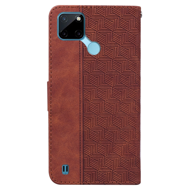 For OPPO Realme C21Y Geometric Embossed Leather Phone Case