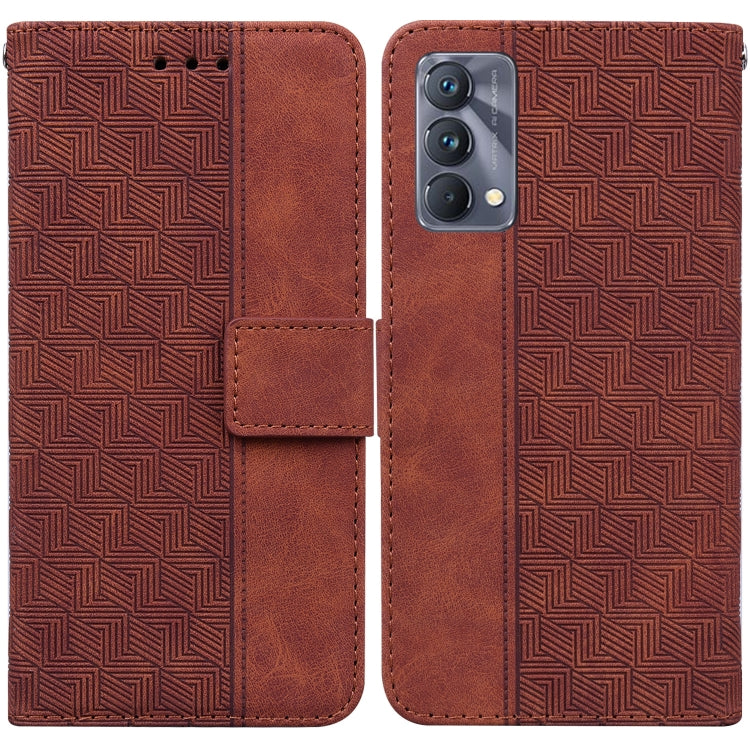 For OPPO Realme GT Master / Q3 Pro 5G Geometric Embossed Leather Phone Case