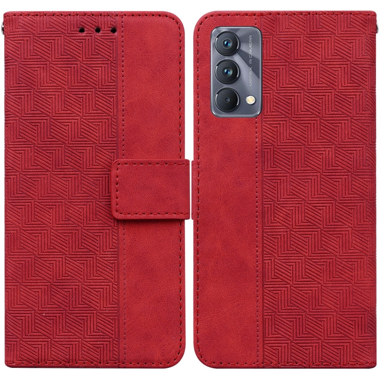 For OPPO Realme GT Master / Q3 Pro 5G Geometric Embossed Leather Phone Case