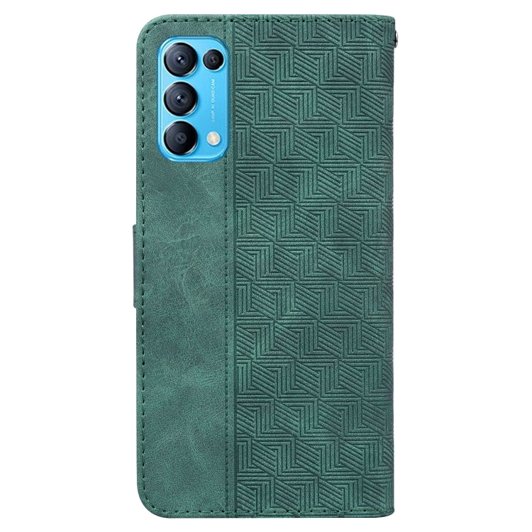 For OPPO Reno5 Pro 5G Geometric Embossed Leather Phone Case