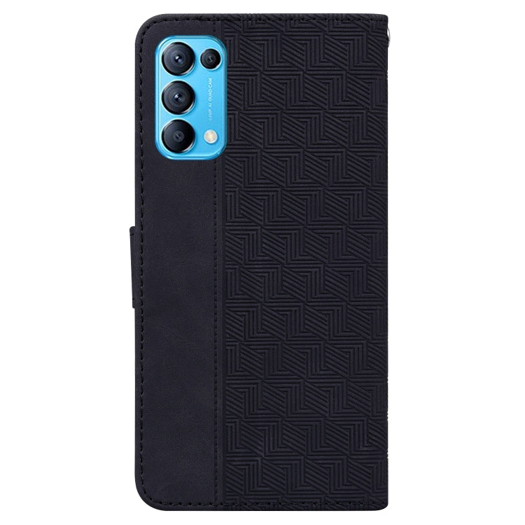 For OPPO Reno5 Pro 5G Geometric Embossed Leather Phone Case