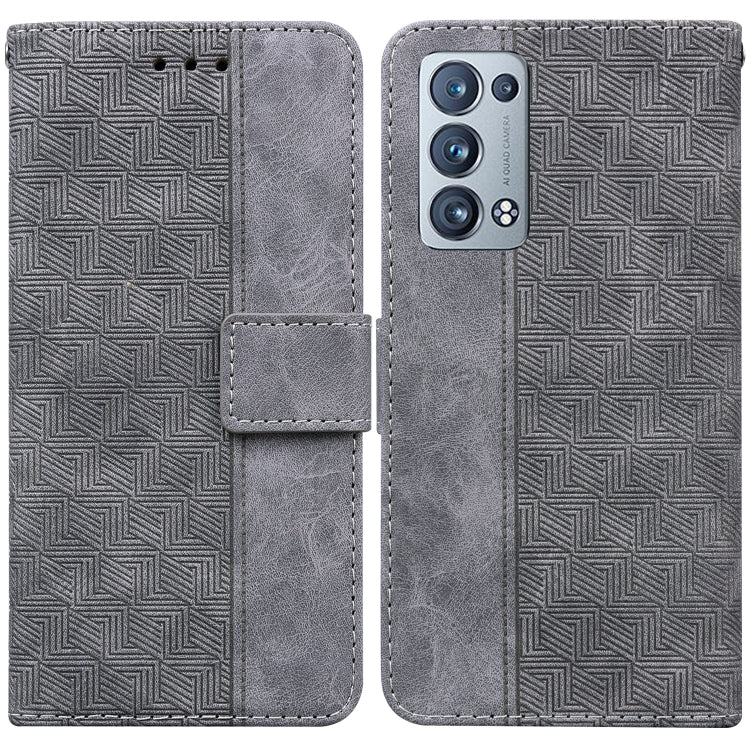 For OPPO Reno6 Pro+ 5G Geometric Embossed Leather Phone Case