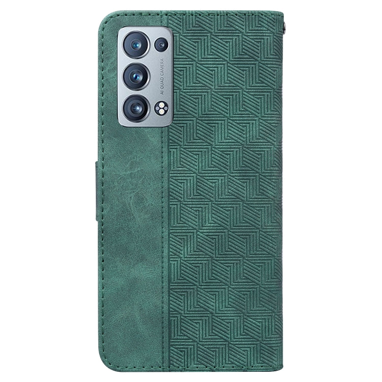 For OPPO Reno6 Pro+ 5G Geometric Embossed Leather Phone Case
