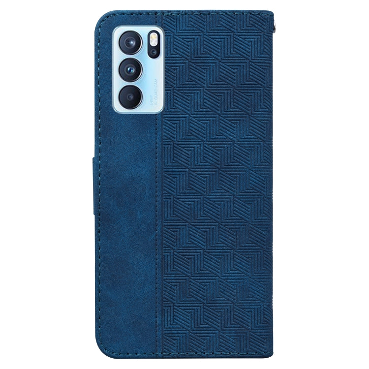 For OPPO Reno6 Pro 5G Geometric Embossed Leather Phone Case