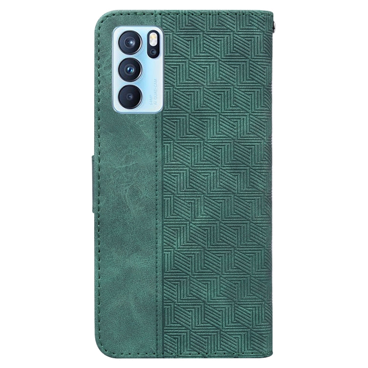 For OPPO Reno6 Pro 5G Geometric Embossed Leather Phone Case