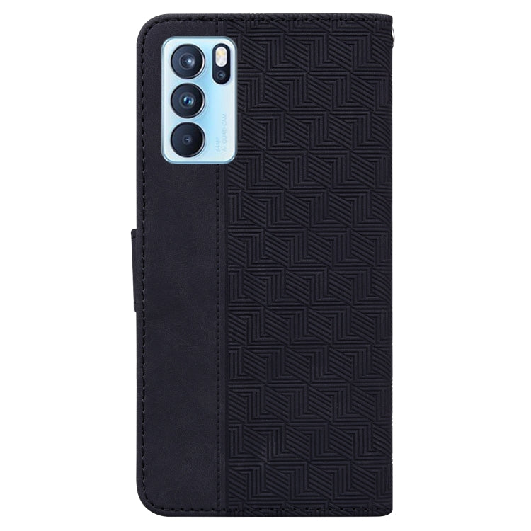 For OPPO Reno6 Pro 5G Geometric Embossed Leather Phone Case