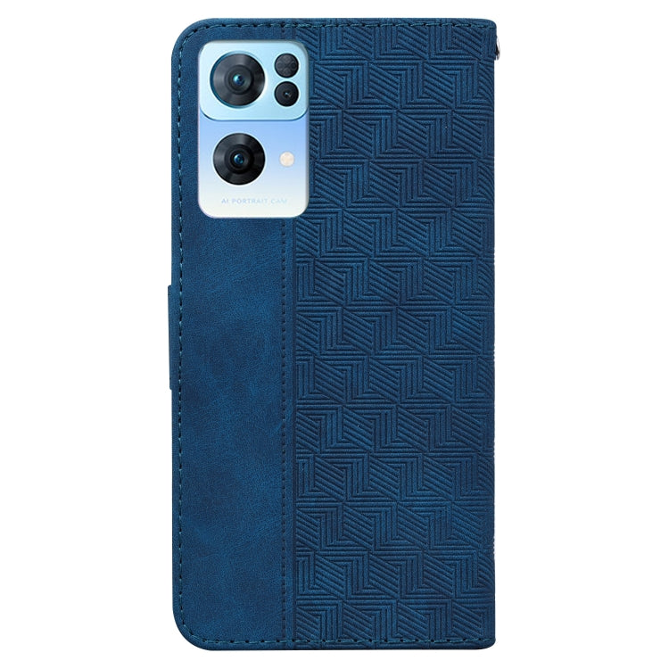For OPPO Reno7 Pro 5G Geometric Embossed Leather Phone Case