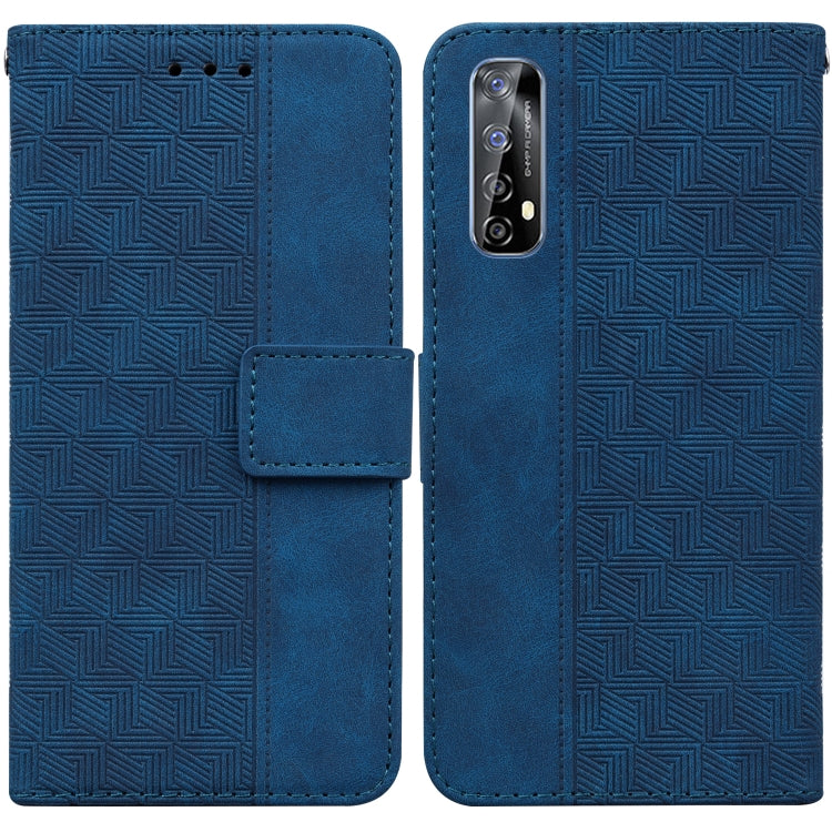 For OPPO Realme 7 / Narzo 20 Pro Geometric Embossed Leather Phone Case
