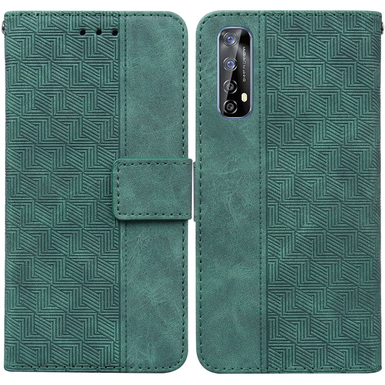 For OPPO Realme 7 / Narzo 20 Pro Geometric Embossed Leather Phone Case