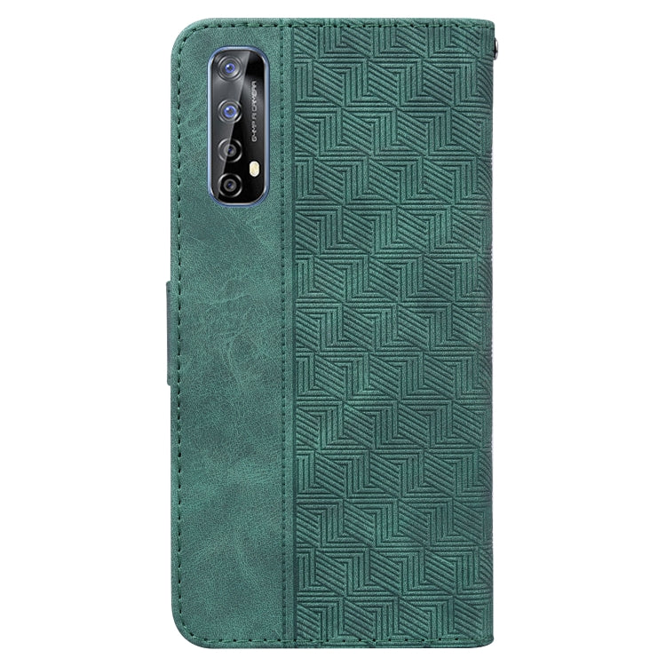 For OPPO Realme 7 / Narzo 20 Pro Geometric Embossed Leather Phone Case