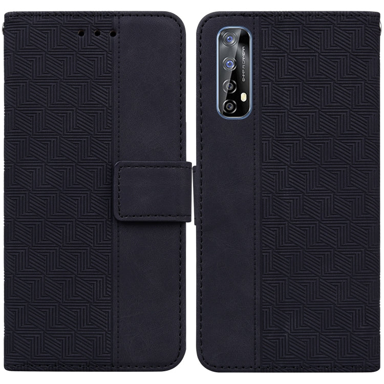 For OPPO Realme 7 / Narzo 20 Pro Geometric Embossed Leather Phone Case