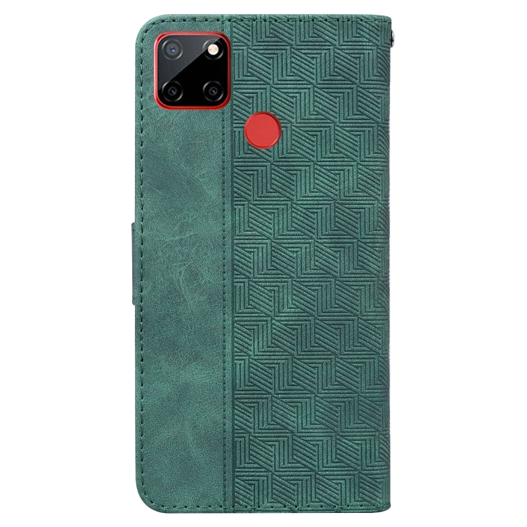 For OPPO Realme C12 / Narzo 20 Geometric Embossed Leather Phone Case