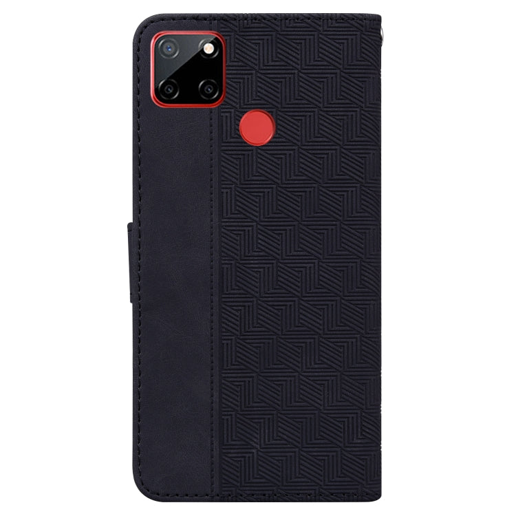 For OPPO Realme C12 / Narzo 20 Geometric Embossed Leather Phone Case