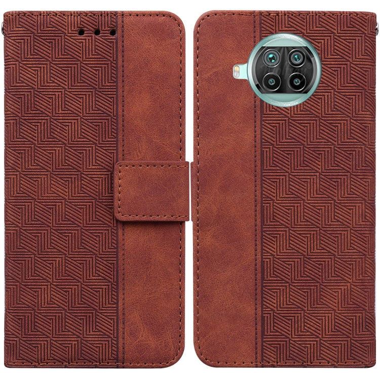 For Xiaomi Mi 10T Lite 5G Geometric Embossed Leather Phone Case