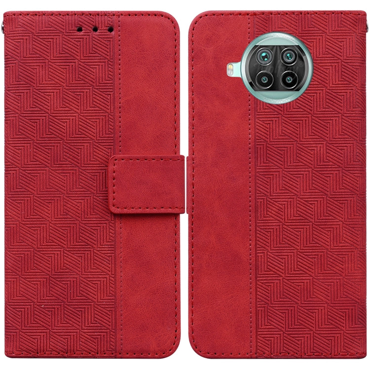 For Xiaomi Mi 10T Lite 5G Geometric Embossed Leather Phone Case