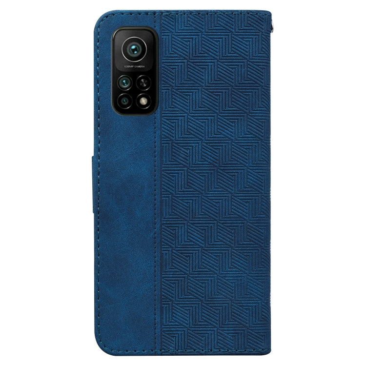 For Xiaomi Mi 10T Pro 5G / 10T 5G Geometric Embossed Leather Phone Case