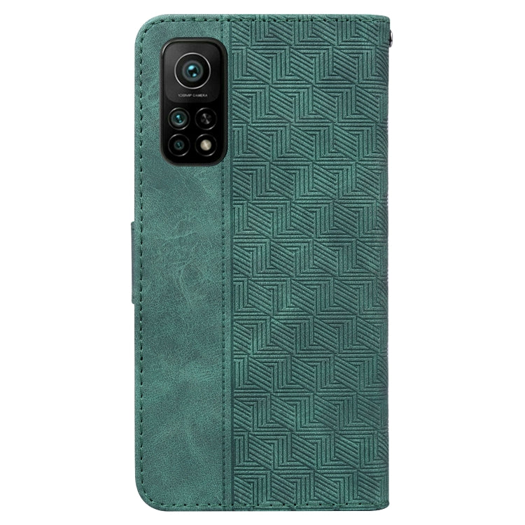 For Xiaomi Mi 10T Pro 5G / 10T 5G Geometric Embossed Leather Phone Case