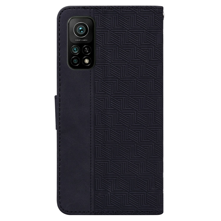 For Xiaomi Mi 10T Pro 5G / 10T 5G Geometric Embossed Leather Phone Case