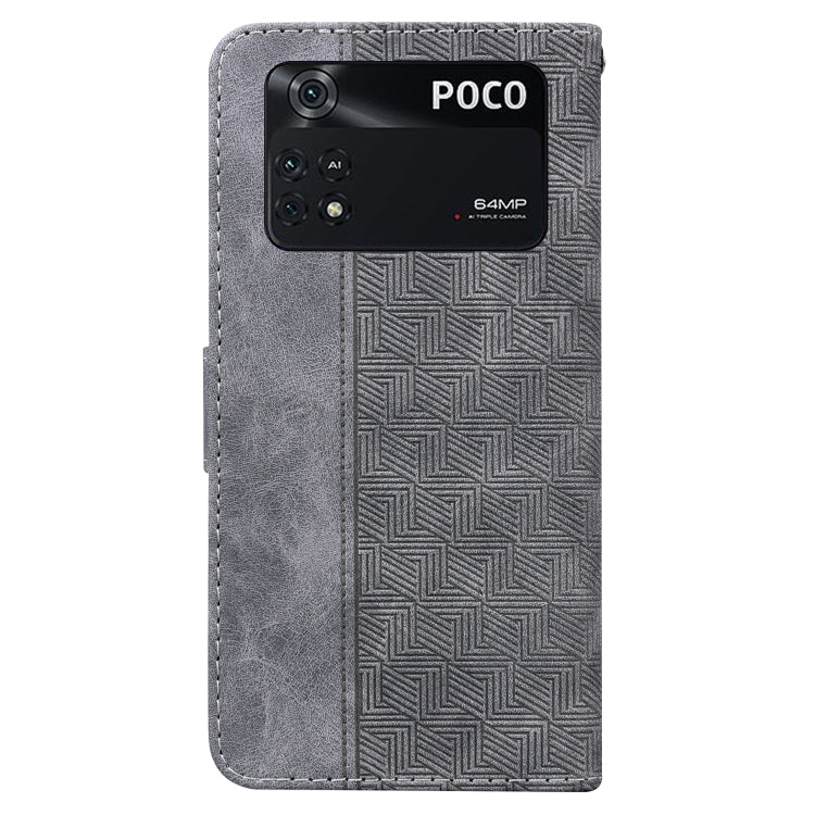 For Xiaomi Poco M4 Pro Geometric Embossed Leather Phone Case