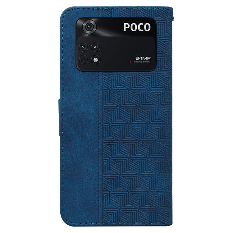 For Xiaomi Poco M4 Pro Geometric Embossed Leather Phone Case