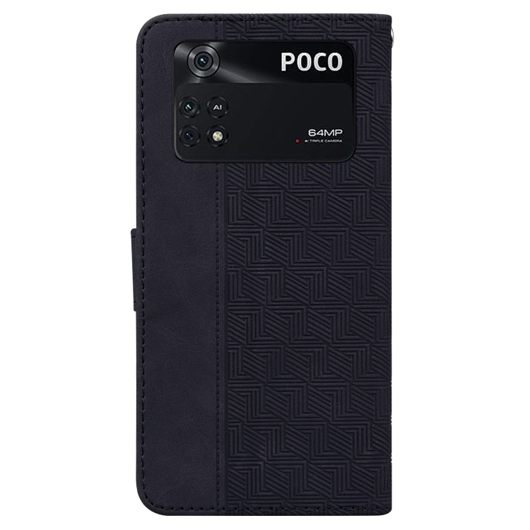 For Xiaomi Poco M4 Pro Geometric Embossed Leather Phone Case