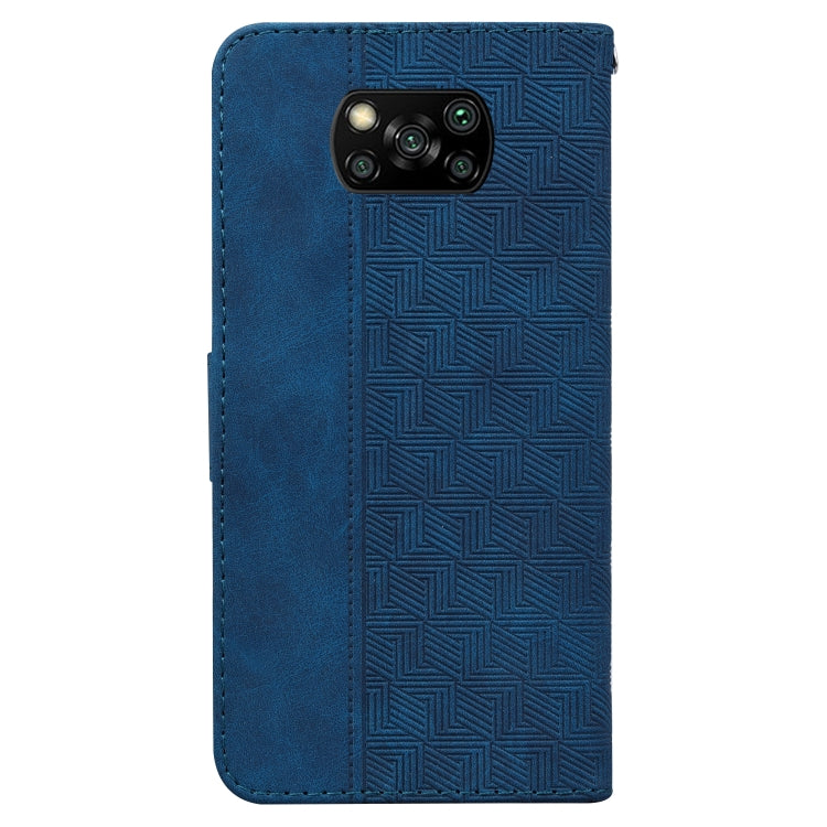 For Xiaomi Poco X3 NFC / Poco X3 Geometric Embossed Leather Phone Case