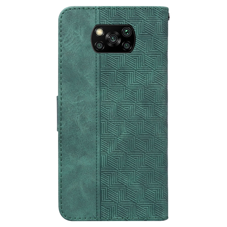 For Xiaomi Poco X3 NFC / Poco X3 Geometric Embossed Leather Phone Case
