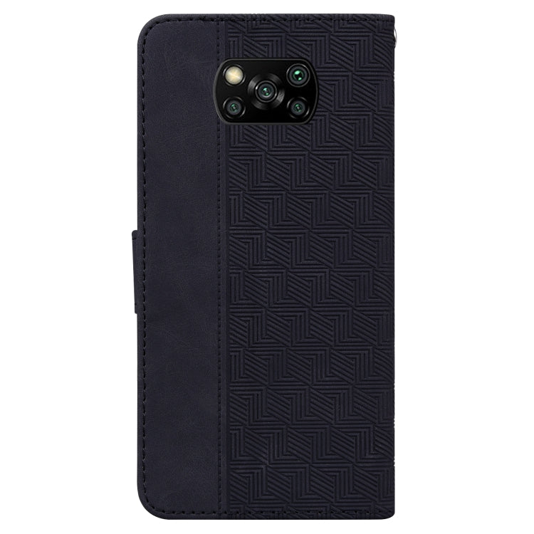For Xiaomi Poco X3 NFC / Poco X3 Geometric Embossed Leather Phone Case