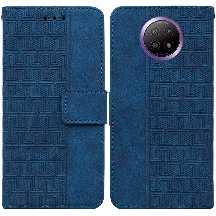 For Xiaomi Redmi Note 9T / Note 9 5G Geometric Embossed Leather Phone Case