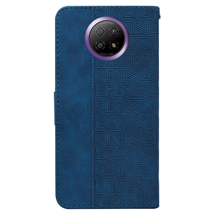 For Xiaomi Redmi Note 9T / Note 9 5G Geometric Embossed Leather Phone Case