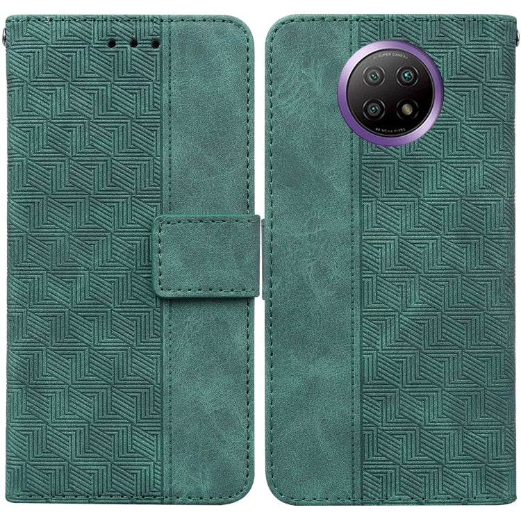 For Xiaomi Redmi Note 9T / Note 9 5G Geometric Embossed Leather Phone Case
