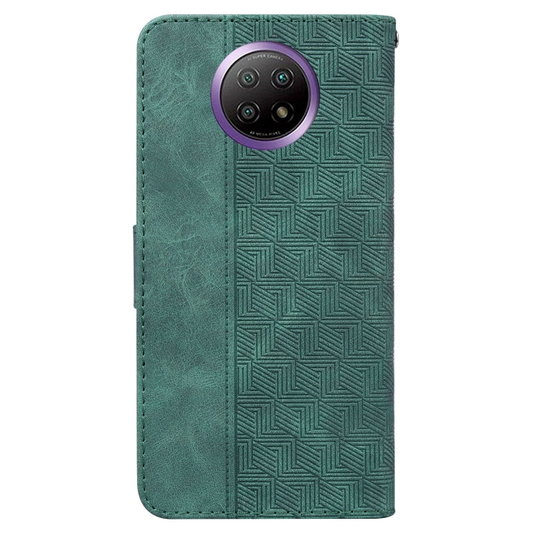 For Xiaomi Redmi Note 9T / Note 9 5G Geometric Embossed Leather Phone Case