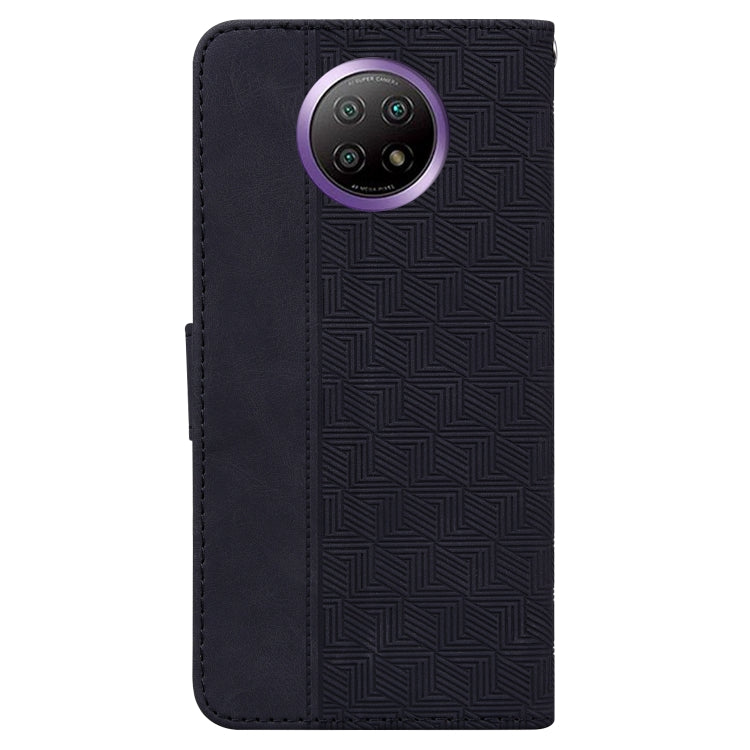 For Xiaomi Redmi Note 9T / Note 9 5G Geometric Embossed Leather Phone Case
