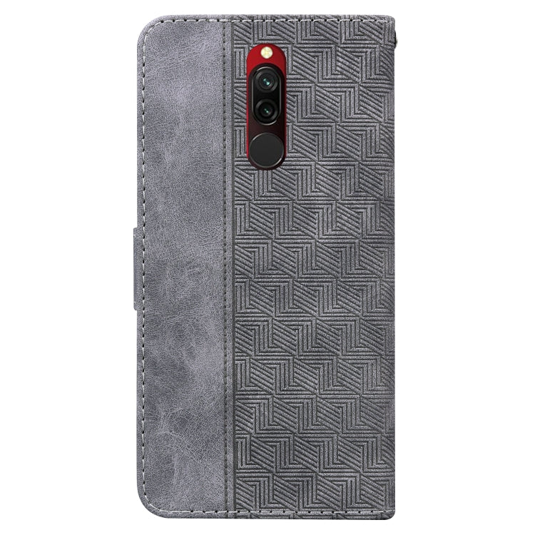 For Xiaomi Redmi 8 / 8A Geometric Embossed Leather Phone Case