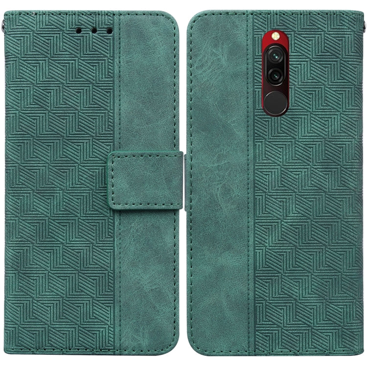 For Xiaomi Redmi 8 / 8A Geometric Embossed Leather Phone Case