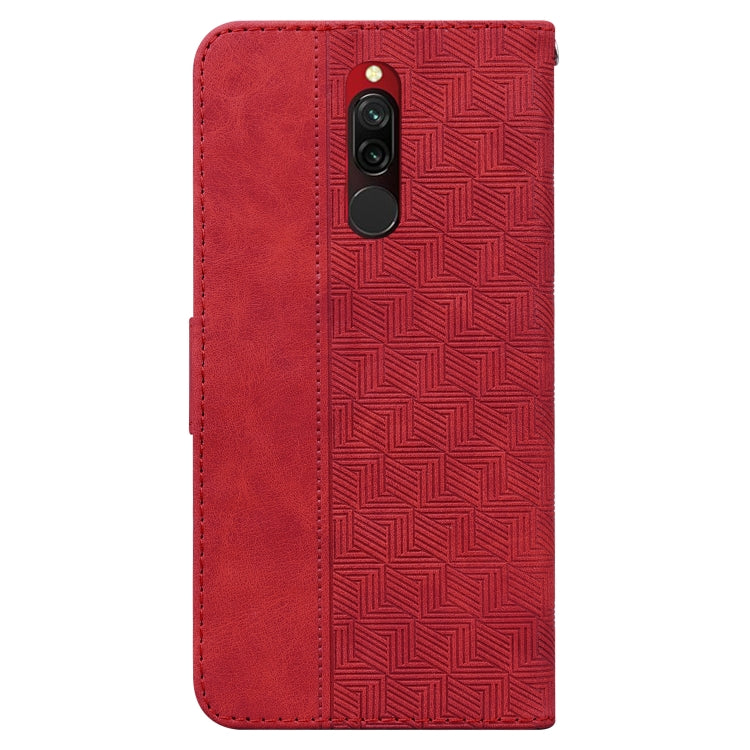 For Xiaomi Redmi 8 / 8A Geometric Embossed Leather Phone Case