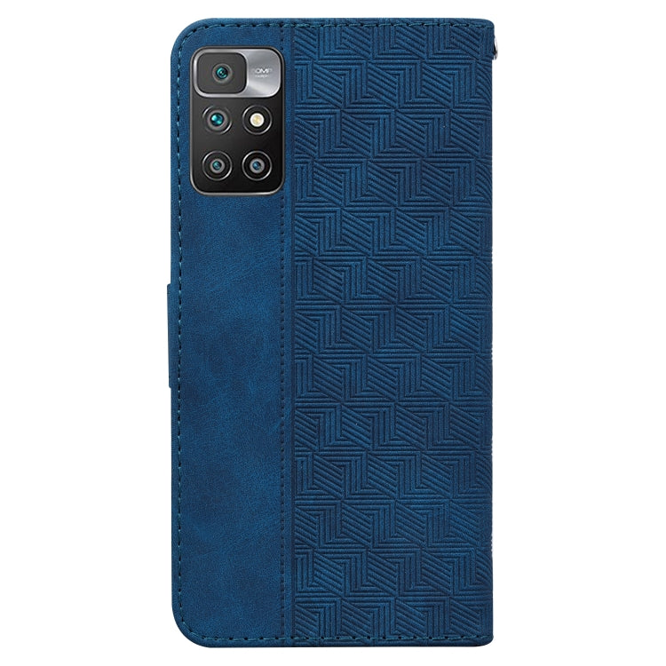 For Xiaomi Redmi 10 / 10 Prime Geometric Embossed Leather Phone Case