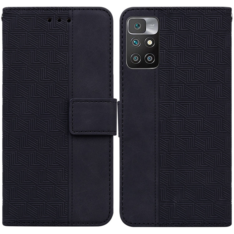 For Xiaomi Redmi 10 / 10 Prime Geometric Embossed Leather Phone Case
