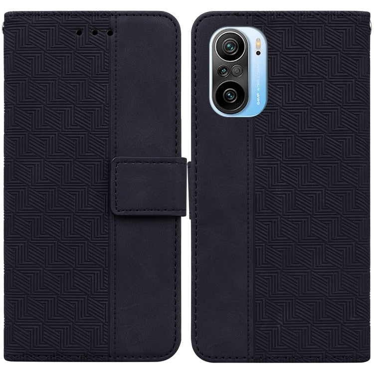 For Xiaomi Redmi K40 / K40 Pro / Mi 11i Geometric Embossed Leather Phone Case
