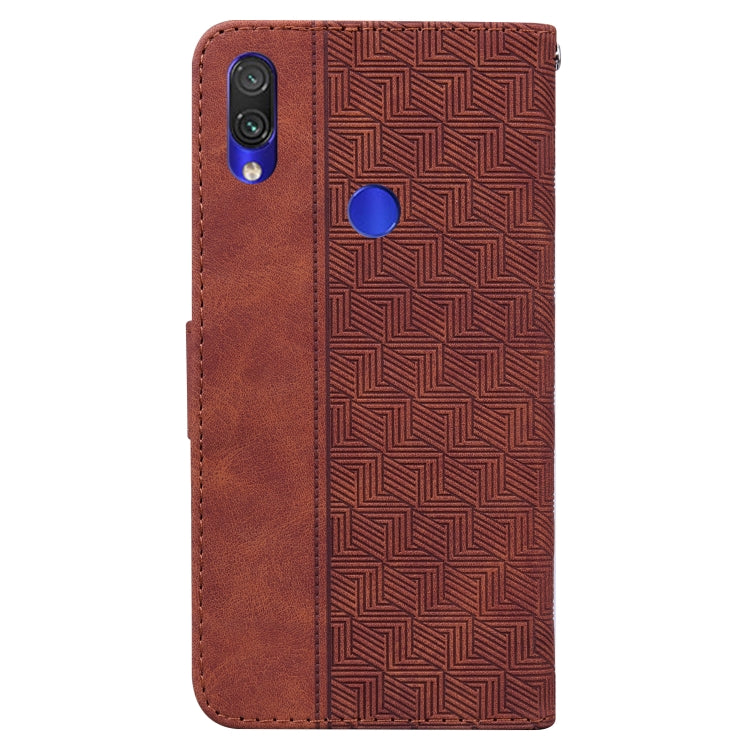 For Xiaomi Redmi Note 7S / Note 7 Geometric Embossed Leather Phone Case